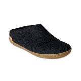 Glerups Slippers - Open Heel Glerups Open Heel Rubber Sole Slippers - Charcoal