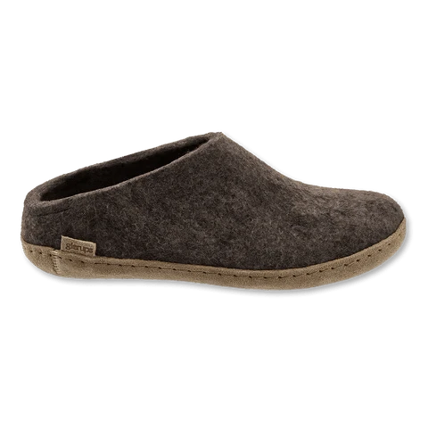 Glerups Slippers - Open Heel Glerups Open Heel Slippers- Brown