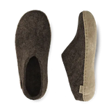 Glerups Slippers - Open Heel Glerups Open Heel Slippers- Brown