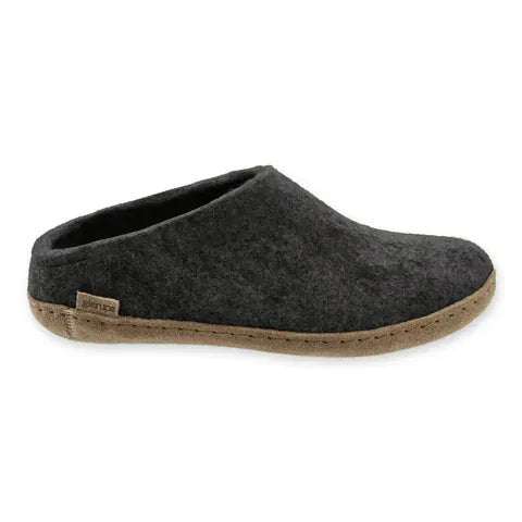 Glerups Slippers - Open Heel Glerups Open Heel Slippers- Charcoal