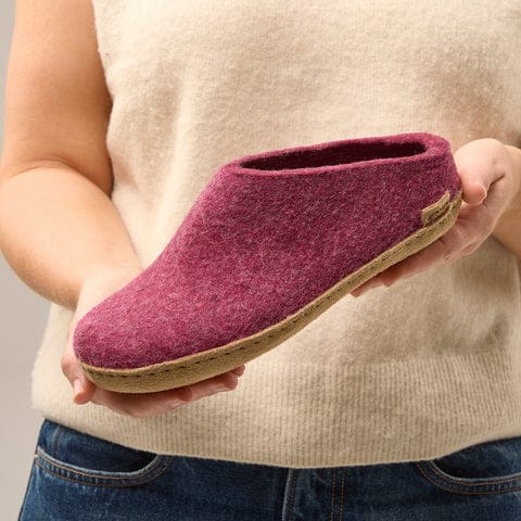 Glerups Slippers - Open Heel Glerups Open Heel Slippers- Cranberry