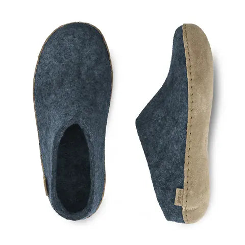 Glerups Slippers - Open Heel Glerups Open Heel Slippers- Denim