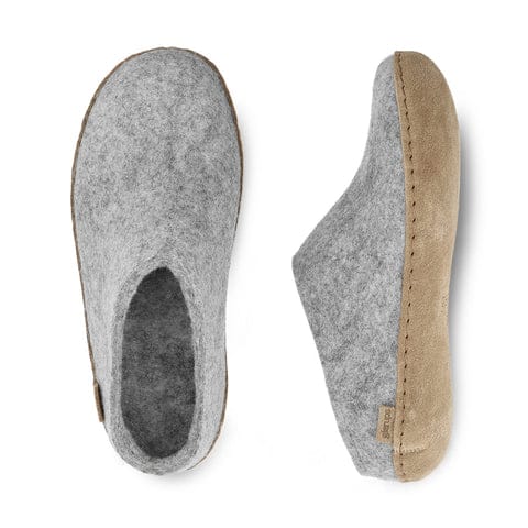 Glerups Slippers - Open Heel Glerups Open Heel Slippers- Grey