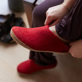 Glerups Slippers - Open Heel Glerups Open Heel Slippers- Red