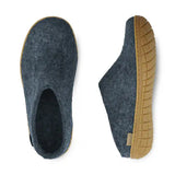 Glerups Slippers - Open Heel Glerups Rubber Sole Open Heel Slippers- Denim