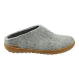 Glerups Slippers - Open Heel Glerups Rubber Sole Open Heel Slippers- Grey