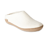 Glerups Slippers - Open Heel Glerups Unisex Open Heel Slippers (Leather Sole) - White