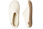 Glerups Slippers - Open Heel Glerups Unisex Open Heel Slippers (Leather Sole) - White