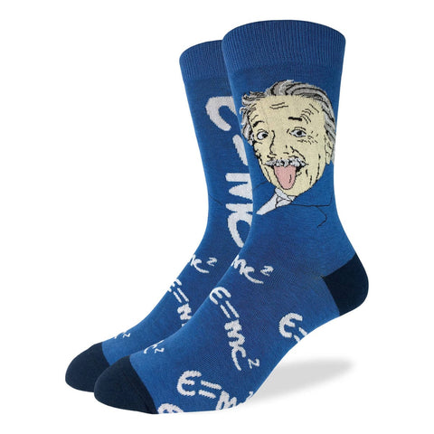 Good Luck Sock Socks Blue / US 7-12 Good Luck Sock Mens Socks - Albert Einstein