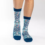 Good Luck Sock Socks Good Luck Sock Active Fit Womens Sock - So many Books So Little Time