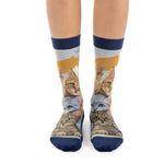 Good Luck Sock Socks Good Luck Sock Active Fit Womens Sock - Stack Of Cats