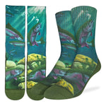 Good Luck Sock Socks Green / US 8-13 Good Luck Sock Active Fit Mens Socks - Brown Trout