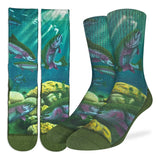 Good Luck Sock Socks Green / US 8-13 Good Luck Sock Active Fit Mens Socks - Brown Trout