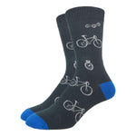 Good Luck Sock Socks grey / US 7-12 Good Luck Sock Mens Socks - Grey & Blue Bicycles