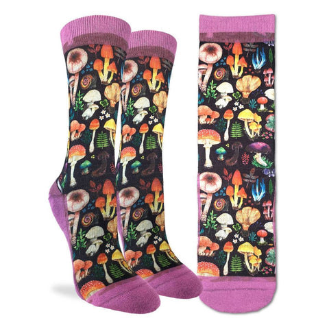 Good Luck Sock Socks Purple / US L5-L9 Good Luck Sock Active Fit Womens Sock - Mushrooms