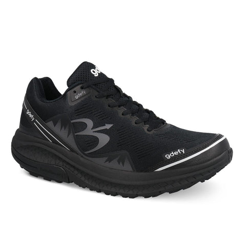 Gravity Defyer Walking Shoes Black / 7.5 / 2E (Wide) Gravity Defyer Mens Mighty Walk Shoes - Black Grey