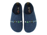 Haflinger Slippers - Open Heel Haflinger Unisex Grizzly Ski Slippers- Jeans