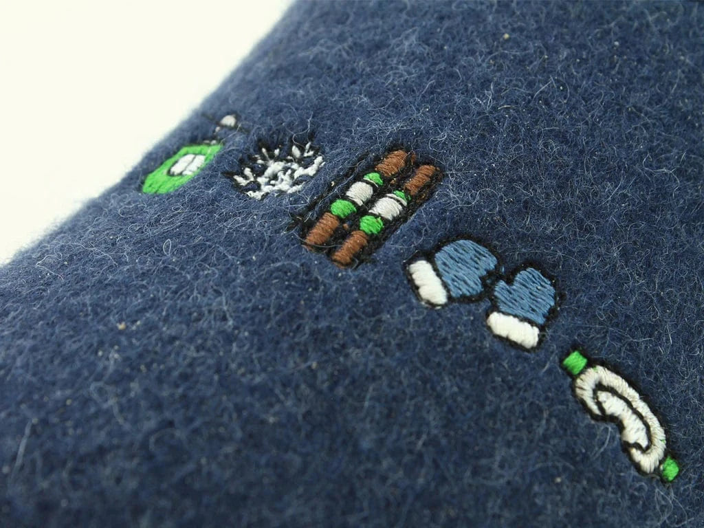 Haflinger Slippers - Open Heel Haflinger Unisex Grizzly Ski Slippers- Jeans