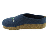 Haflinger Slippers - Open Heel Haflinger Unisex Grizzly Ski Slippers- Jeans