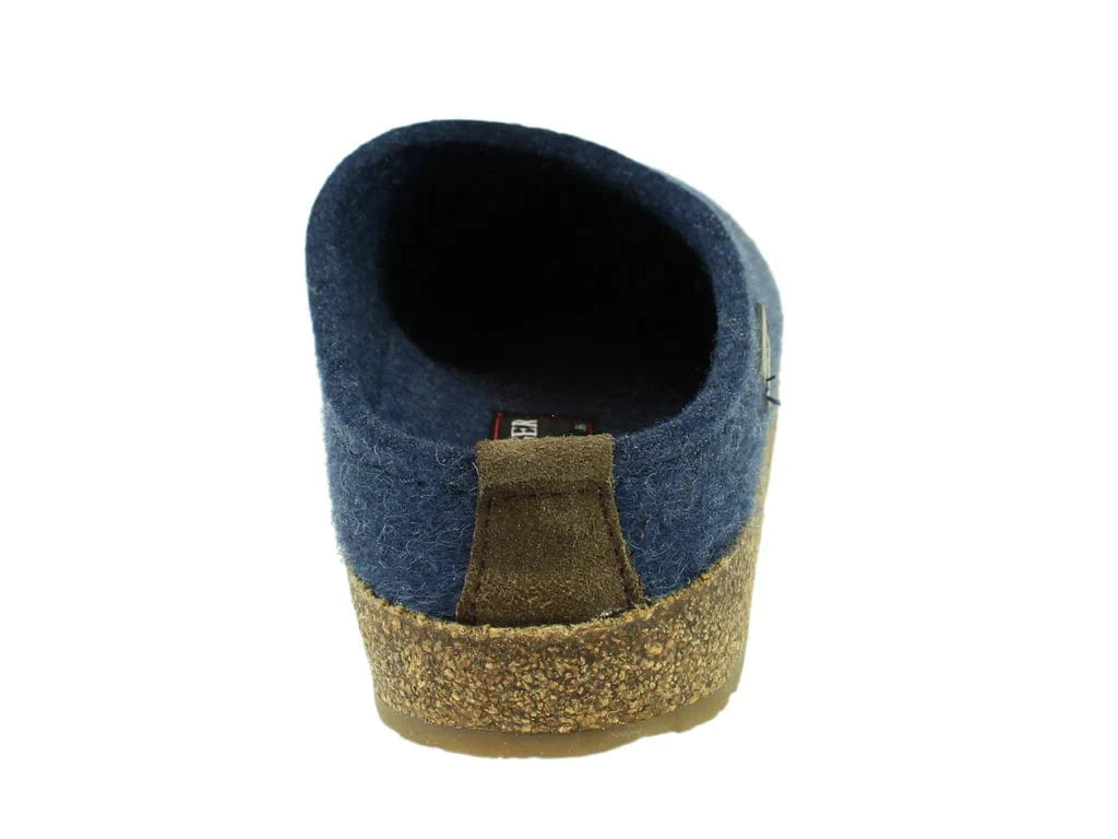 Haflinger Slippers - Open Heel Haflinger Unisex Grizzly Ski Slippers- Jeans