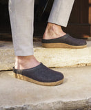 Haflinger Slippers - Open Heel Haflinger Unisex Grizzly Slippers GZL44- Charcoal