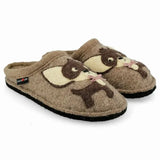 Haflinger Slippers - Open Heel Haflinger Women's Flair Chihuahua Slippers- Tan