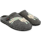Haflinger Slippers - Open Heel Haflinger Women's Flair Choupette Slippers- Grey