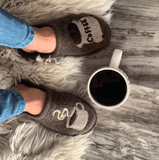 Haflinger Slippers - Open Heel Haflinger Women's Flair Coffee Slippers- Earth