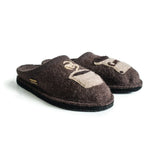 Haflinger Slippers - Open Heel Haflinger Women's Flair Coffee Slippers- Earth