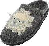 Haflinger Slippers - Open Heel Haflinger Women's Flair Lamby Slippers- Anthrazit