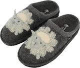 Haflinger Slippers - Open Heel Haflinger Women's Flair Lamby Slippers- Anthrazit