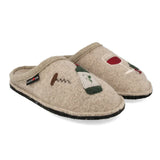 Haflinger Slippers - Open Heel Haflinger Women's Wine Time Slippers- Beige