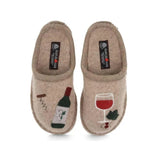 Haflinger Slippers - Open Heel Medium / Beige / 35 EU Haflinger Women's Wine Time Slippers- Beige