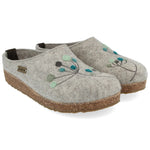 Haflinger Slippers - Open Heel Silver Grey / 35 EU / M Haflinger Women's Grizzly Amaya- Silver Grey