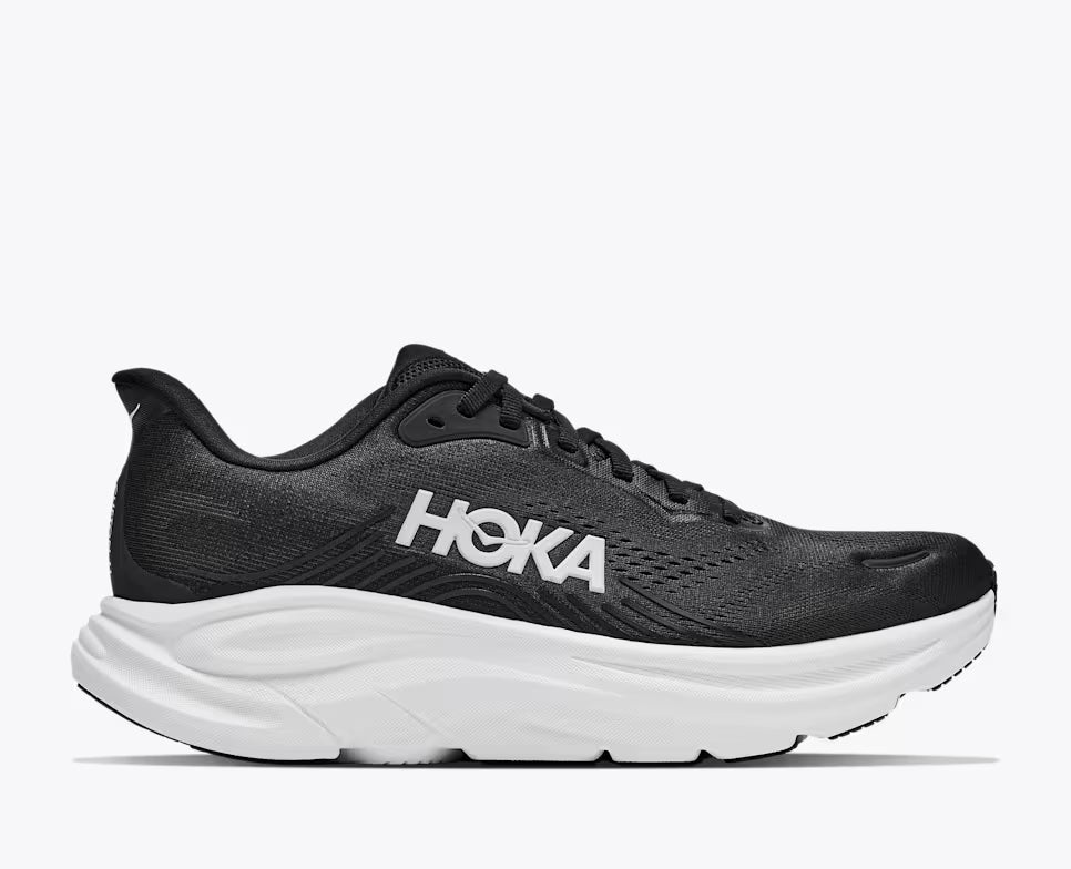 Hoka Athletic Sneakers Hoka Men's Clifton 11 Running Shoes- Black/ White