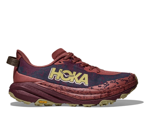 Hoka Hiking & Trail Shoes B (Medium) / Red / 5 US Hoka Women's Speedgoat 6 Trail Runners- Rouge/ Black Cherry