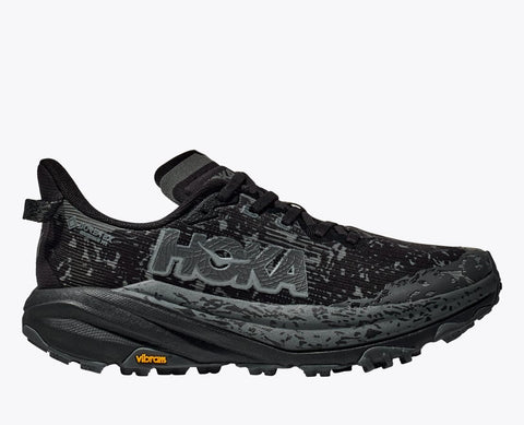 Hoka One One Hiking & Trail Shoes 7 / D (Medium) / Black / Outer Orbit Hoka One One Mens Speedgoat 6 GTX Trail Running Shoes - Black / Outer Orbit