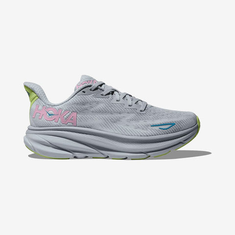 Hoka One One Running Shoes 5 / Gull/Sea Ice / D (Wide) Hoka One One Womens Clifton 9 Running Shoes (Wide) - Gull / Sea Ice