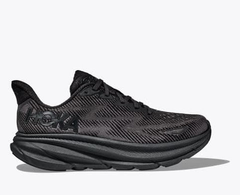 Hoka One One Running Shoes All Black / 5 / B (Medium) Hoka One One Womens Clifton 9 Running Shoes - All Black