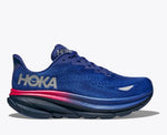 Hoka One One Running Shoes Dazzling Blue / Evening Sky / 5 / B (Medium) Hoka One One Womens Clifton 9 GTX Running Shoes - Dazzling Blue / Evening Sky