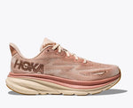 Hoka One One Running Shoes Sandstone / Cream / 5 / B (Medium) Hoka One One Womens Clifton 9 Running Shoes - Sandstone / Cream