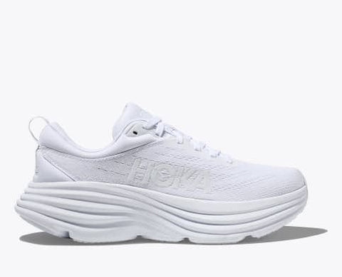 Hoka One One Running Shoes White / 5 / B (Medium) Hoka One One Womens Bondi 8 - White / White