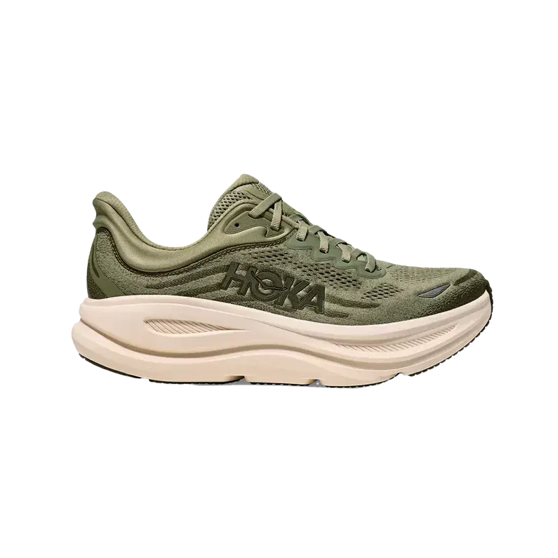 Hoka Running Shoes D (Medium) / Green / 7 US Hoka Men's Bondi 9 Running Shoes- Sea Moss/ Eucalyptus