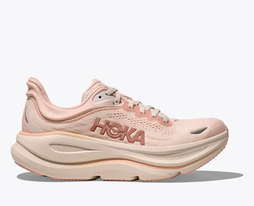 Hoka Running Shoes Hoka Women's Bondi 9 Running Shoes- Rose Cream/ Latte