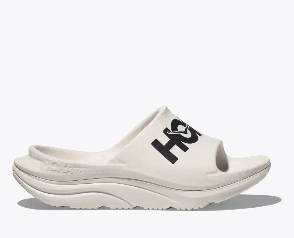 Hoka Slide Sandals Hoka Unisex Ora Athletic Slides- White/ Black