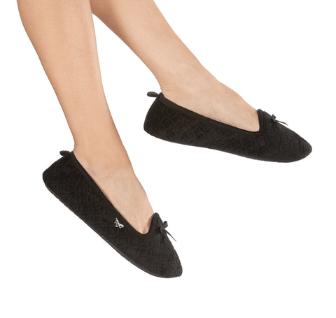 Hue Slippers - Closed Heel Small VANDA Slippers - Black