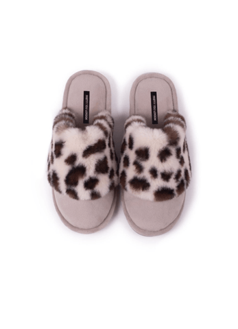 Hue Slippers - Open Heel Small / Leopard Pretty You Slipper Mules