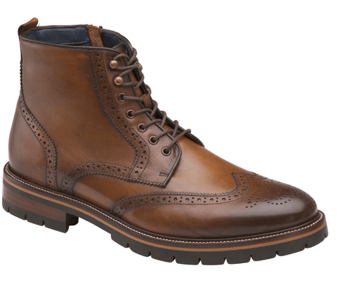 Johnston & Murphy Ankle Boots CODY Wingtip Zip Boot - Tan