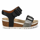 Josef Seibel Flat Sandals Josef Seibel Women's Quinn 02 Wedge Heels- Basalt Kombi