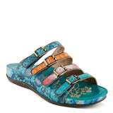 L'Artiste Strappy Sandals L'Artiste Womens Chaima Sandals - Turquoise Multi